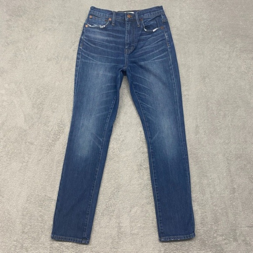 Madewell Jeans Womens 24 Blue High Rise Slim Boyjean Medium Wash Denim‎ Cotton